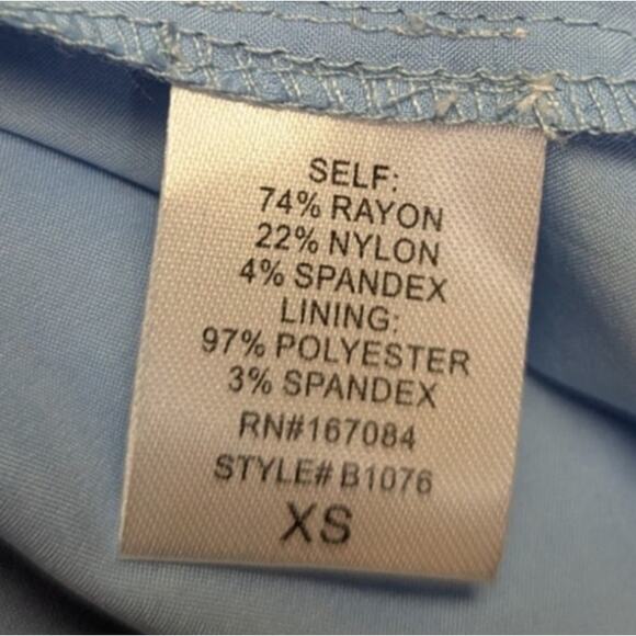 Pomander Place Tuckernuck Blue Lace-Up Mini Dress XS Long Sleeve A-Line - Picture 4 of 4